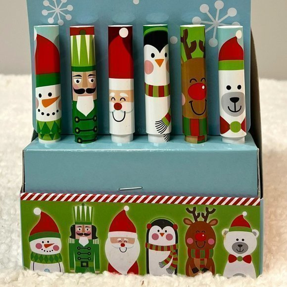 Holly Jolly Holiday Writers Ink Pen Set of 6 - Picture 1 of 4